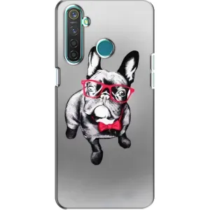 Чохол (ТПУ) Милі песики для Realme 5 (Бульдог в окулярах)