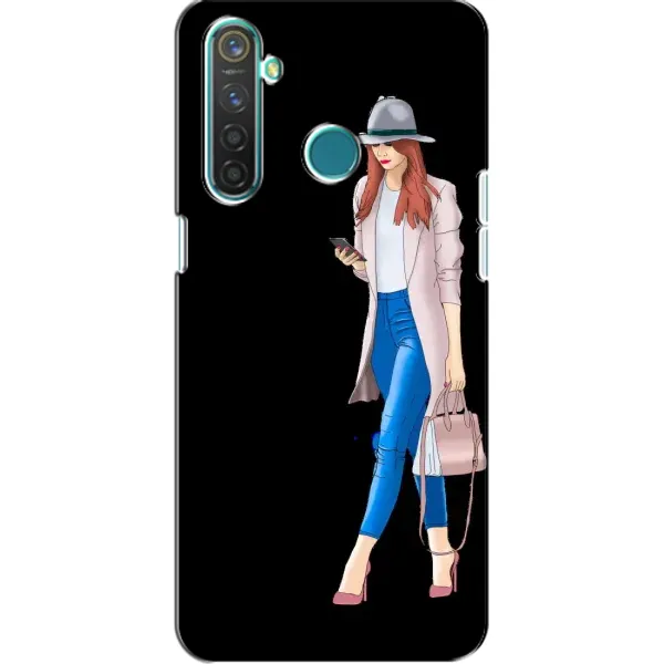 Чехол с рисунком «Девушка со смартфоном» для Realme 5 Чехол с рисунком «Девушка со смартфоном» для Realme 5