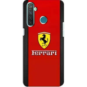 Силіконовий бампер з картинкою машини на Realme 5 (Ferrari Logo)