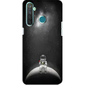 Силиконовый Чехол с принтом "Космонавты" на Realme 5 (Космонавт романтик)