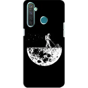 Силиконовый Чехол с принтом "Космонавты" на Realme 5 (Космонавт)