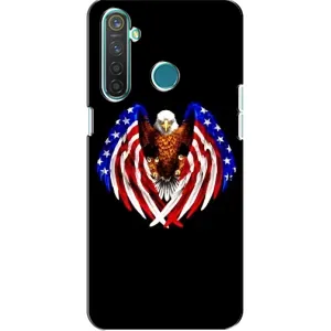 Чехол Флаг USA для Realme 5 (Крылья США)
