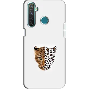 Чохол з леопардовим принтом на Realme 5 (Леопард на білому)