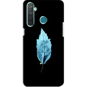 Чохол з картинками на чорному фоні для Realme 5 (Листя)