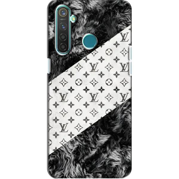 Чехол с рисунком «LV на белом» для Realme 5