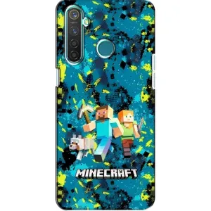 Чехлы для Realme 5 (Персонажи Майн Крафт) (Майнкрафт)