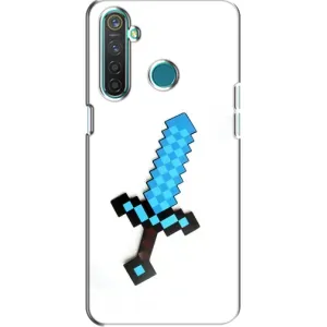 Чехлы для Realme 5 (Персонажи Майн Крафт) (Меч)