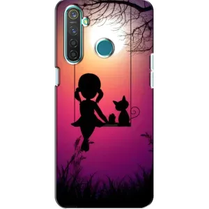Чехол с рисунком «На качели» для Realme 5