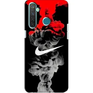 Силиконовый Чехол на Realme 5 с картинкой Nike (Nike дым)