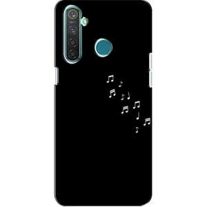 Чохол з картинками на чорному фоні для Realme 5 (Ноти)