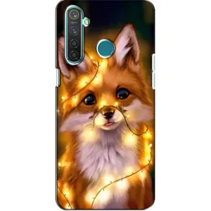 Чехол с Лисичкой для Realme 5 (Новогодний лисенок)