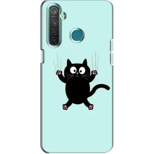 Силиконовый чехол с котиком для Realme 5 (Падающий кот)