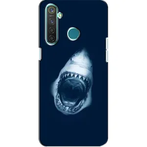 Силиконовый бампер с картинкой животных для Realme 5 (Пасть Акулы)