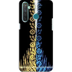 Силиконовый Чехол на Realme 5 (Патриотическая вышиванка)