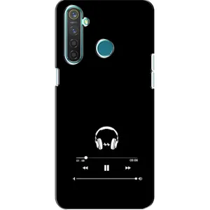 Чохол з картинками на чорному фоні для Realme 5 (Плеєр)