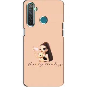 Силиконовый Чехол на Realme 5 с картинкой Стильных Девушек (С собакой)