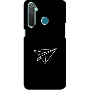 Чохол з картинками на чорному фоні для Realme 5 (Літак)