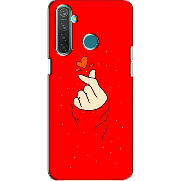 Чехол с рисунком «Сердце на красном» для Realme 5 Чехол с рисунком «Сердце на красном» для Realme 5