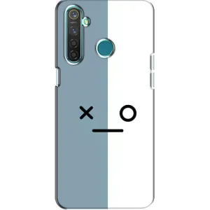Чохли (ТПУ) (смішні стікери) для Realme 5 (Сіро-білий)