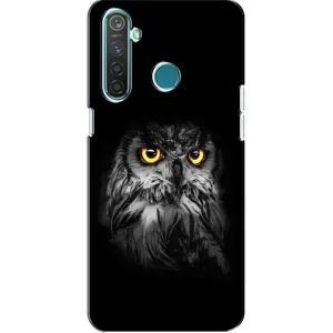 Чехлы с принтом СОВЫ для Realme 5 (Сова на чёрном)