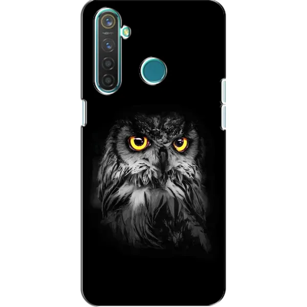 Чехол с рисунком «Сова на чёрном» для Realme 5 Чехол с рисунком «Сова на чёрном» для Realme 5