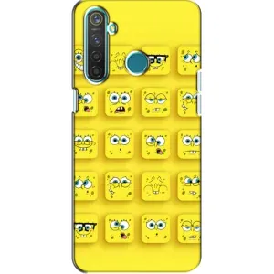 Силиконовый чехол Спанч Боб на Реалми 5 (Спанч-БОБ)