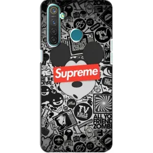Чохол з Брендами одягу на Реалмі 5 (Supreme Маус)