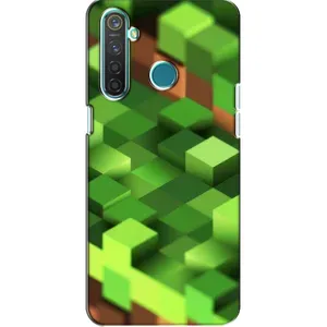 Чехлы для Realme 5 (Персонажи Майн Крафт) (Текстура)