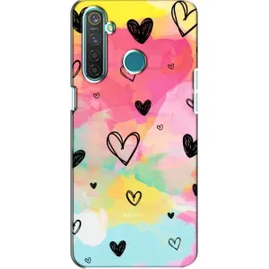 Чохли з тематикою "Маленькі Сердчеки" на Realme 5 (Яскраві серця)