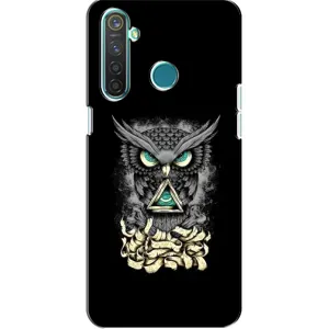 Чехлы с принтом СОВЫ для Realme 5 (Зеленые глаза)