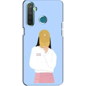 Силиконовый Чехол на Realme 5 с картинкой Стильных Девушек (Желтая кепка)