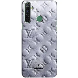Текстурный Чехол Louis Vuitton для Реалми 6i (Белый ЛВ)