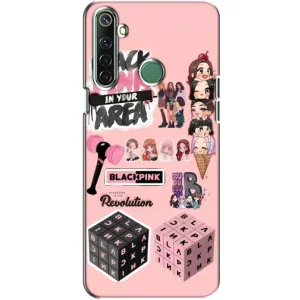 Чехлы с картинкой для Realme 6i (BLACK PINK коллаж)