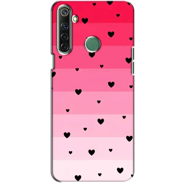Чехол с рисунком «Чорные сердечки» для Realme 6i Чехол с рисунком «Чорные сердечки» для Realme 6i