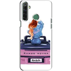 Силиконовый Чехол на Realme 6i с картинкой Стильных Девушек (Девушка на машине)