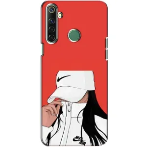 Силиконовый Чехол на Realme 6i с картинкой Стильных Девушек (Девушка Nike)