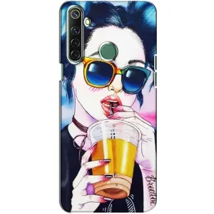 Чехол с картинкой Модные Девчонки Realme 6i (Девушка с коктейлем)