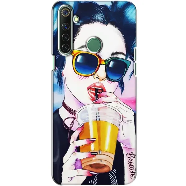 Чехол с рисунком «Девушка с коктейлем» для Realme 6i