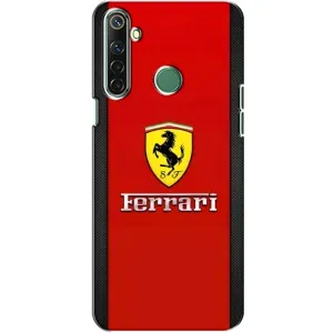 Силиконовый бампер с картинкой машины на Realme 6i (Ferrari Logo)