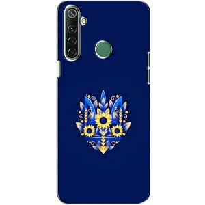 Чохол з картинкою (Патріотичний ГЕРБ) на Realme 6i (Герб в квітах)