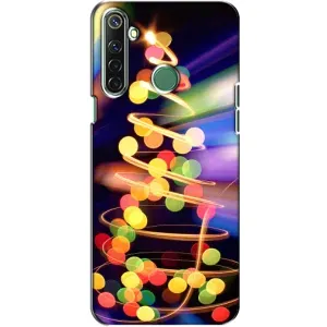 Чехол Новогодняя Елка на Realme 6i (Гирлянды)