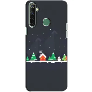 Силиконовый бампер на рождество для Realme 6i (Город зимний)