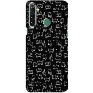 Чохол на тематику: Коти для Realme 6i (Котики на чорному)