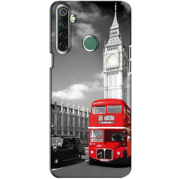 Чехол с рисунком «Красный автобус» для Realme 6i