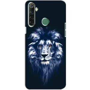 Чохол з картинкою на Realme 6i (Лев – синій)
