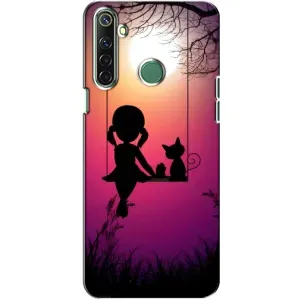 Девчачий Чехол для Realme 6i (На качели)