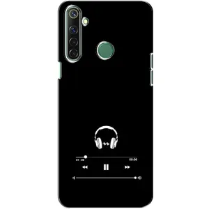 Чехол с картинками на черном фоне для Realme 6i (Плеер)