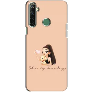Силиконовый Чехол на Realme 6i с картинкой Стильных Девушек (С собакой)