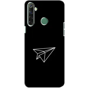 Чехол с картинками на черном фоне для Realme 6i (Самолетик)