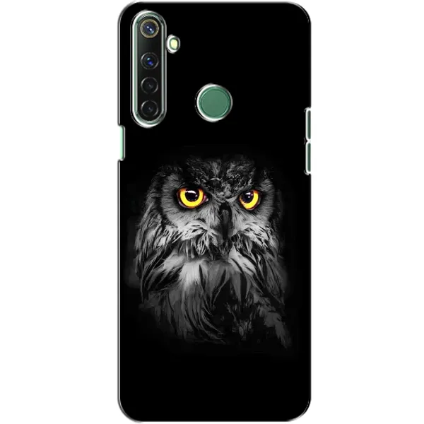 Чехол с рисунком «Сова на чёрном» для Realme 6i Чехол с рисунком «Сова на чёрном» для Realme 6i